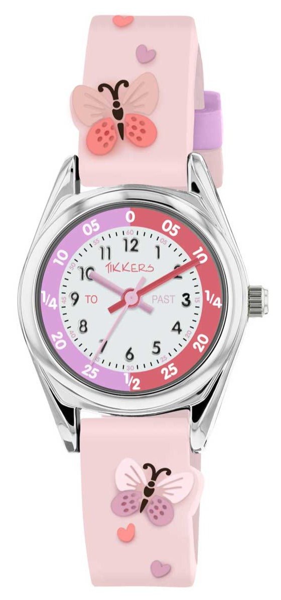Tikkers TK0206 Kids Flutter Collection Pink Silicon Strap - Κοσμηματοπωλείο Goldy