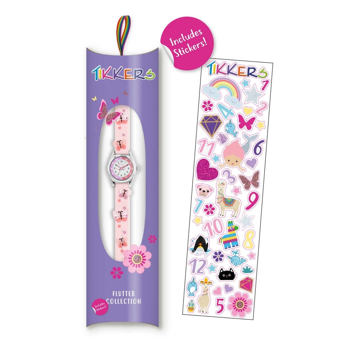 Tikkers TK0206 Kids Flutter Collection Pink Silicon Strap - Κοσμηματοπωλείο Goldy