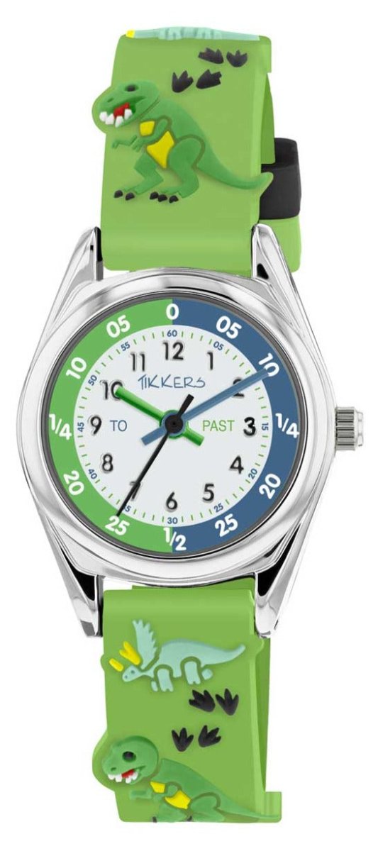 Tikkers TK0207 Kids Adventure Collection Green Silicon Strap - Κοσμηματοπωλείο Goldy