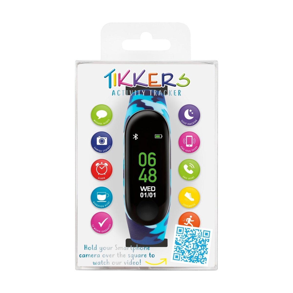 Tikkers TKS01-0003 Kids Smart Fitness Tracker Blue Silicon Strap - Κοσμηματοπωλείο Goldy