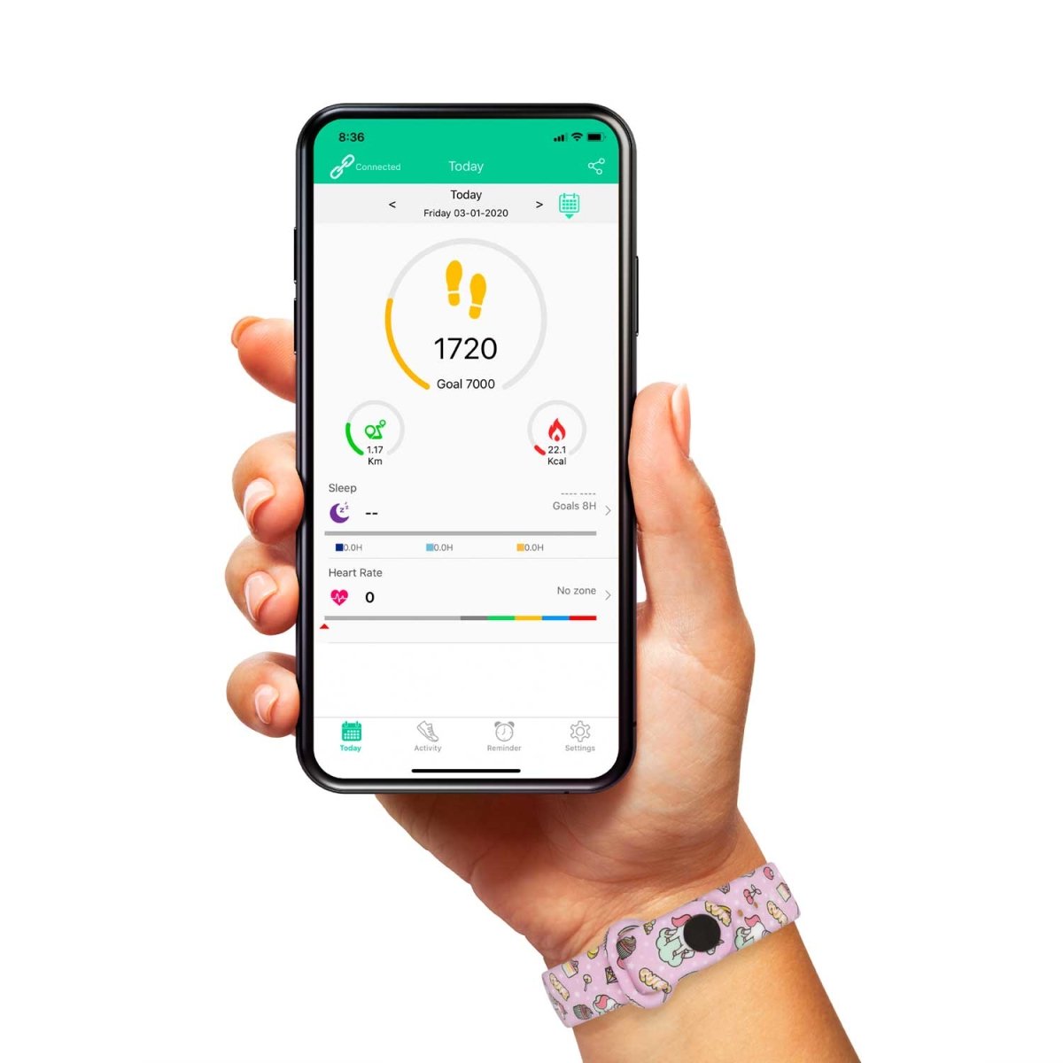 Tikkers TKS01-0004 Kids Smart Fitness Tracker Purple Silicon Strap - Κοσμηματοπωλείο Goldy