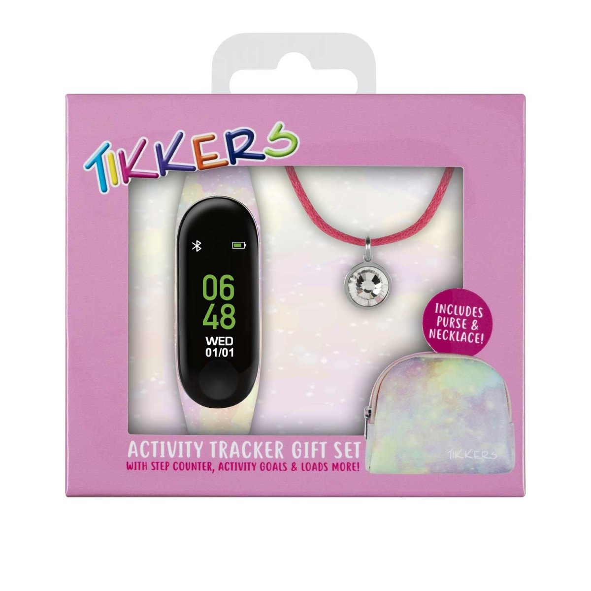 Tikkers TKS01-0014-SET Kids Smart Fitness Tracker Pink Silicon Strap - Κοσμηματοπωλείο Goldy