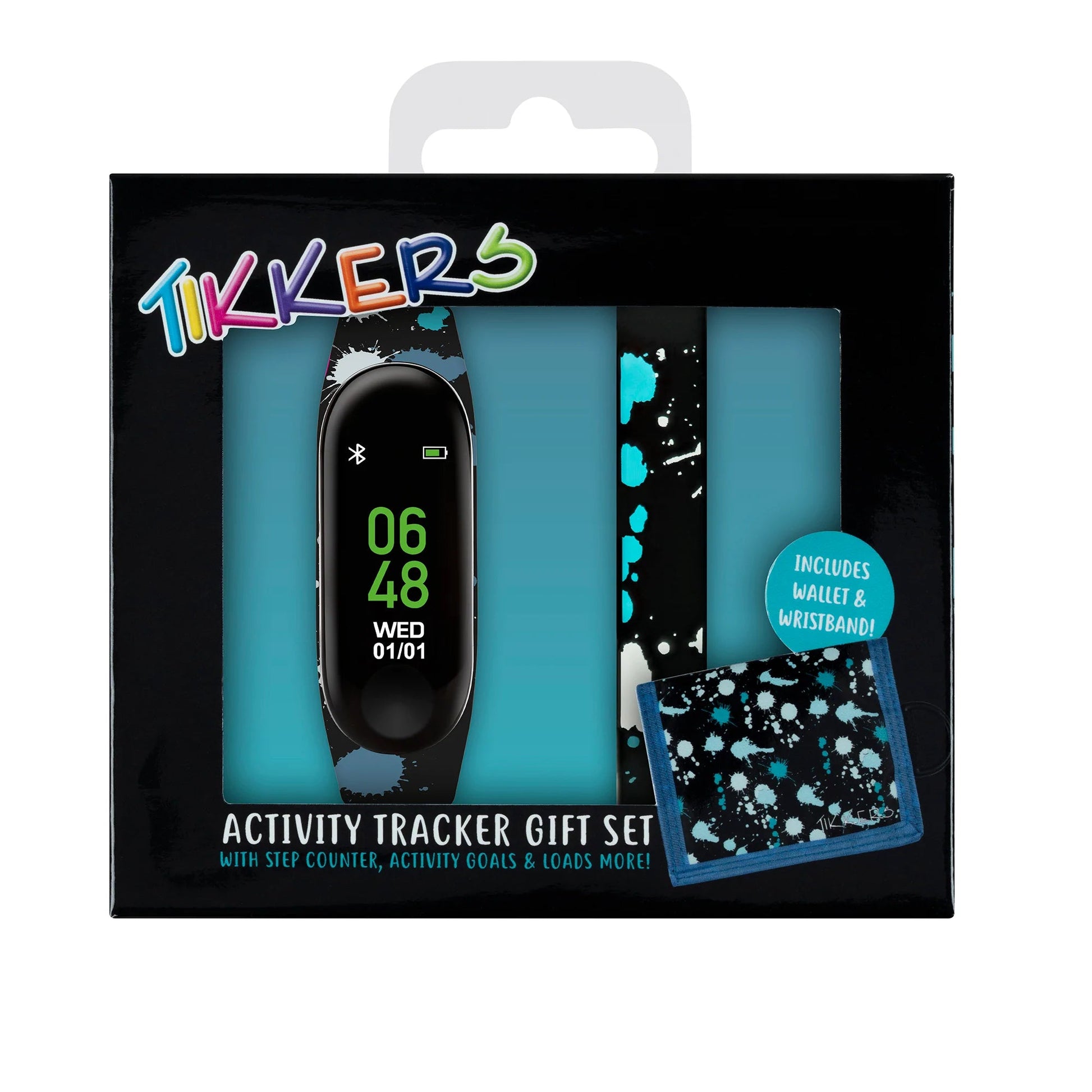 Tikkers black smart activity tracker online watch