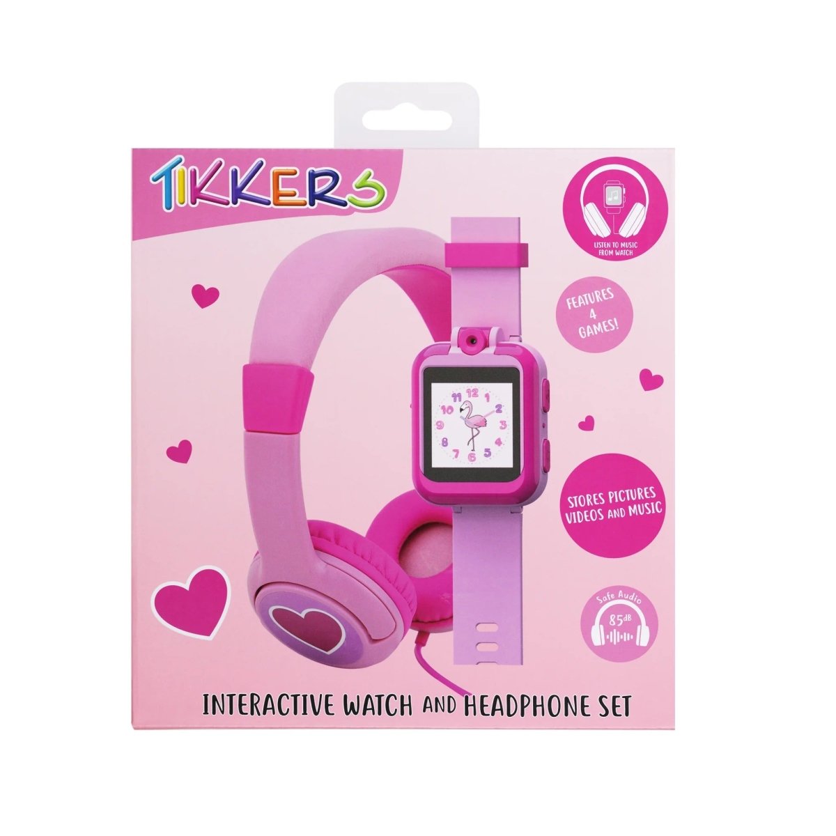 Tikkers TKS02-0001 Kids Smartwatch & Headphone Set Pink Silicon Strap - Κοσμηματοπωλείο Goldy