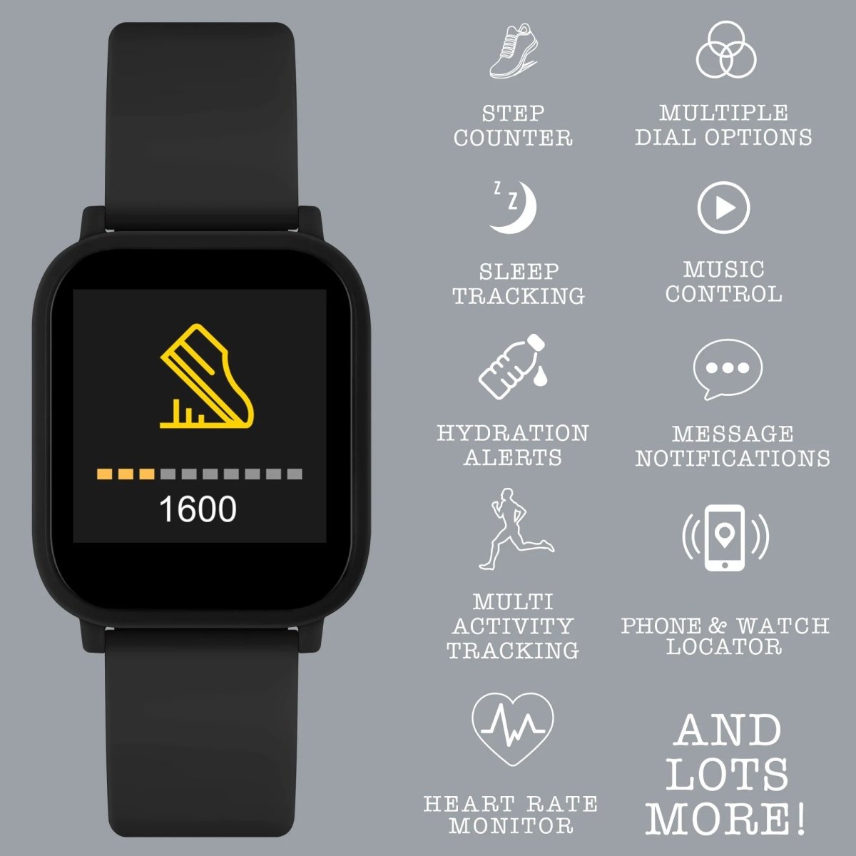 Tikkers TKS10-0002-SETARG Teen Smart Watch and Earbuds Set Black Silicon Strap - Κοσμηματοπωλείο Goldy