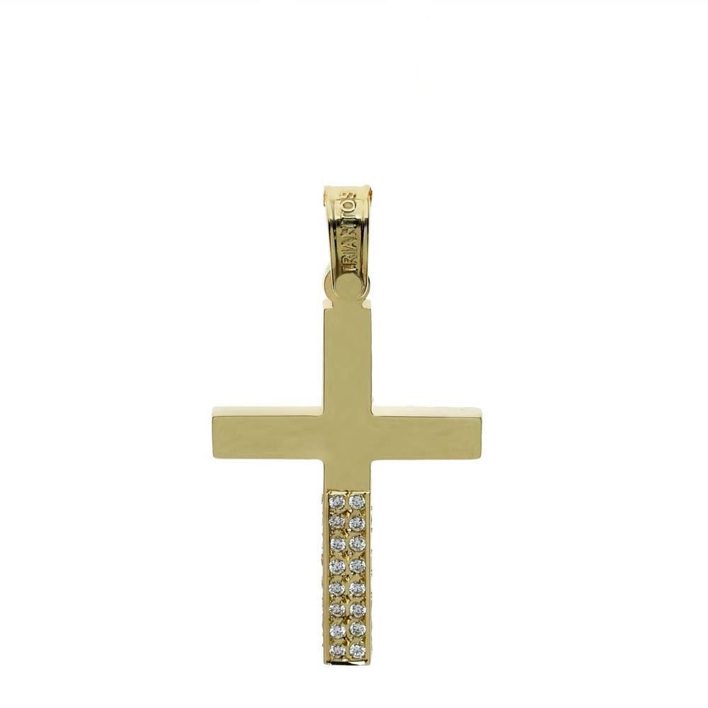 Triantos 1.1.1305 Χρυσός Βαφτιστικός Σταυρός - Κοσμηματοπωλείο Goldy