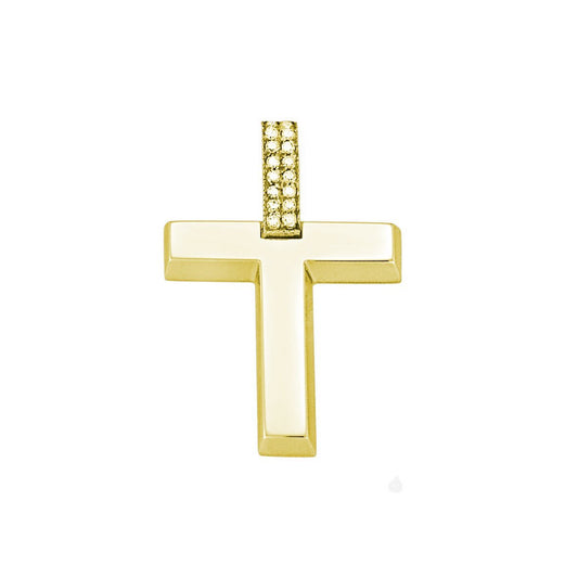 Triantos 1.2.1219Y Χρυσό Βαφτιστικός Σταυρός - Κοσμηματοπωλείο Goldy