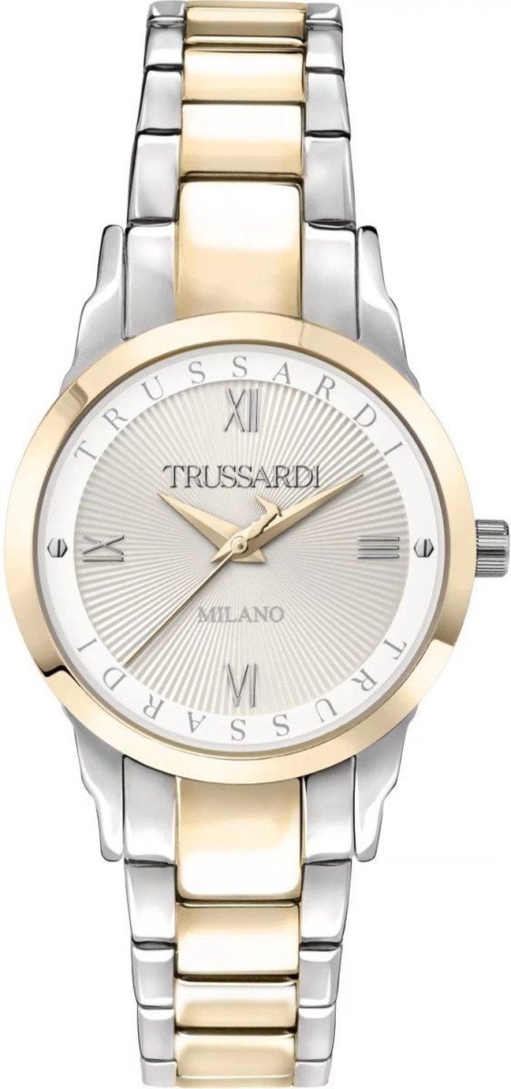 TRUSSARDI R2453141503 T-Bent Two Tone Stainless Steel Bracelet - Κοσμηματοπωλείο Goldy