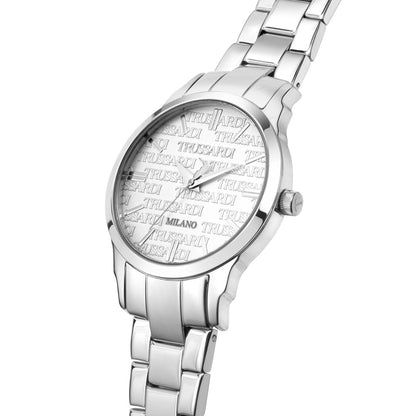 TRUSSARDI R2453141509 T-Bent Silver Stainless Steel Bracelet - Κοσμηματοπωλείο Goldy