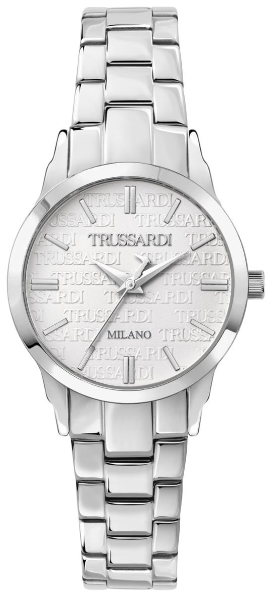 TRUSSARDI R2453141509 T-Bent Silver Stainless Steel Bracelet - Κοσμηματοπωλείο Goldy