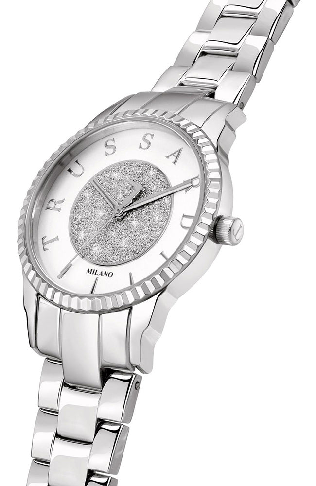 TRUSSARDI R2453144502 T-Bent Silver Stainless Steel Bracelet - Κοσμηματοπωλείο Goldy