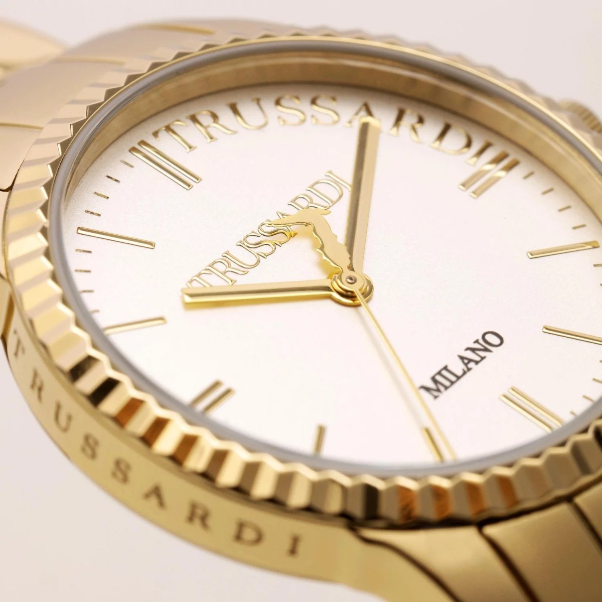 TRUSSARDI R2453144504 T-Bent Gold Stainless Steel Bracelet - Κοσμηματοπωλείο Goldy