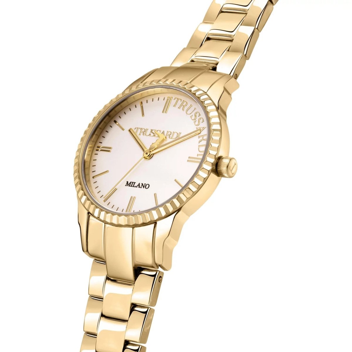 TRUSSARDI R2453144504 T-Bent Gold Stainless Steel Bracelet - Κοσμηματοπωλείο Goldy