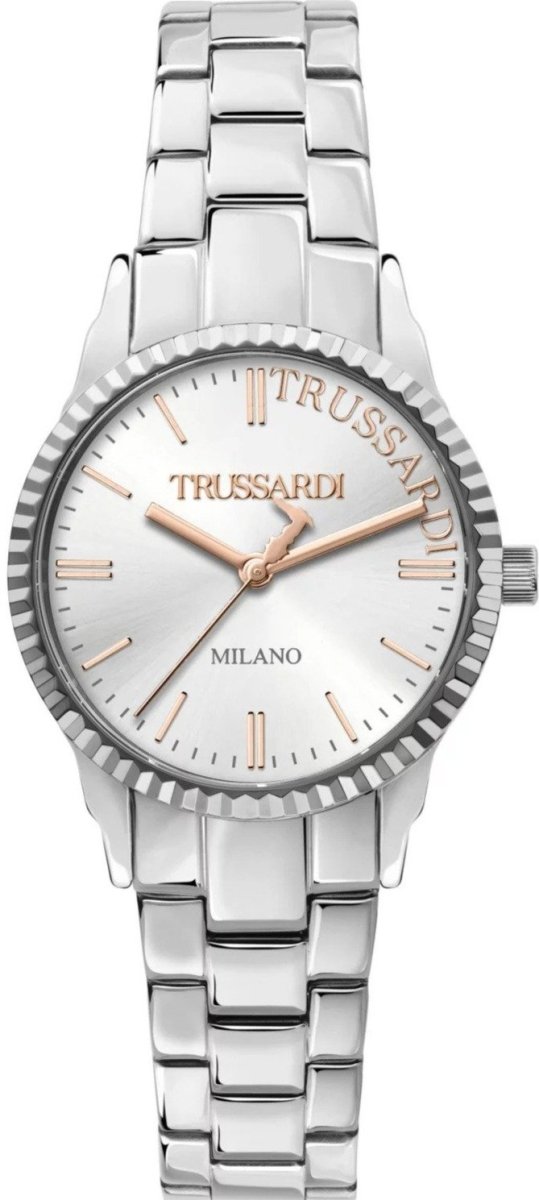 TRUSSARDI R2453144506 T-Bent Silver Stainless Steel Bracelet - Κοσμηματοπωλείο Goldy