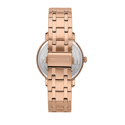 TRUSSARDI R2453147006 T-Couple Rose Gold Stainless Steel Bracelet - Κοσμηματοπωλείο Goldy