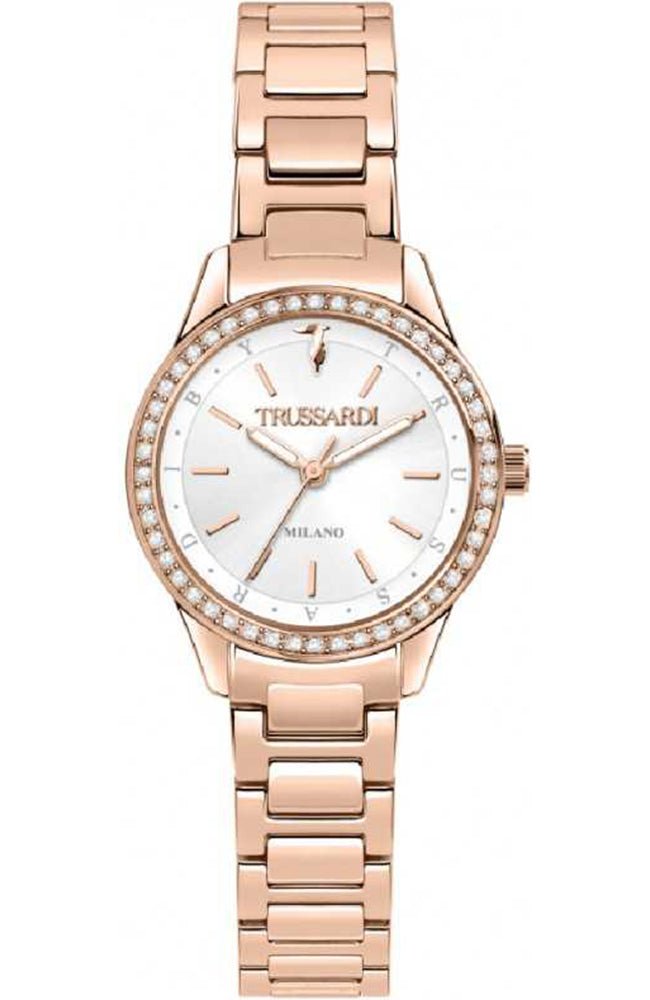 TRUSSARDI R2453151503 T-Sky Crystals Rose Gold Stainless Steel Bracelet - Κοσμηματοπωλείο Goldy