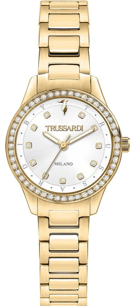 TRUSSARDI R2453151504 T-Sky Crystals Gold Stainless Steel Bracelet - Κοσμηματοπωλείο Goldy