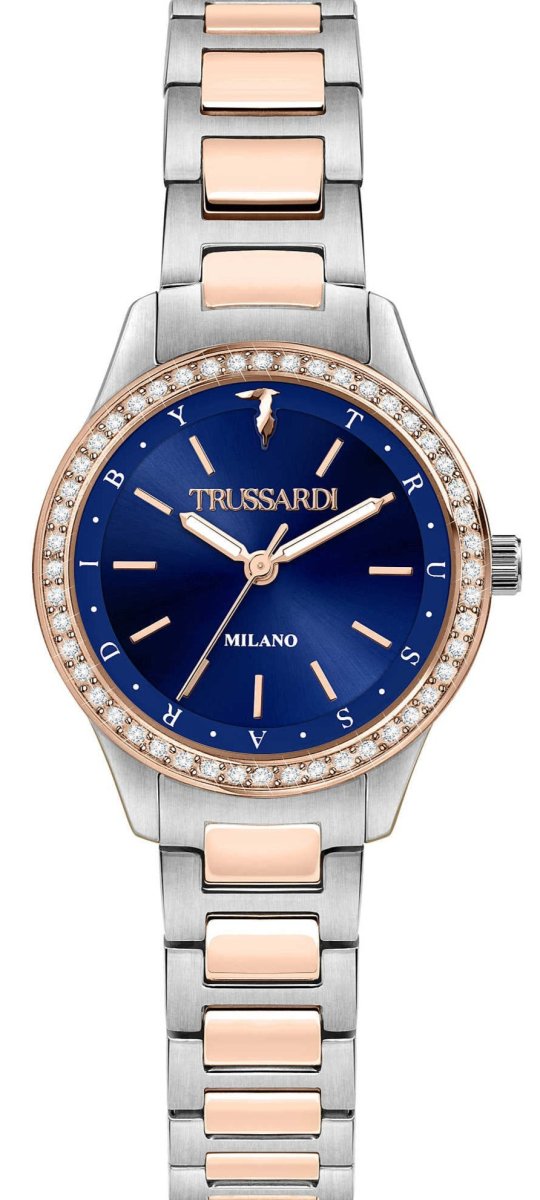 TRUSSARDI R2453151507 T-Sky Crystals Two Tone Stainless Steel Bracelet - Κοσμηματοπωλείο Goldy