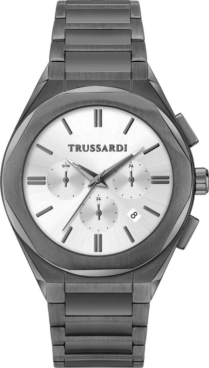 TRUSSARDI R2453156003 T-Big Grey Stainless Steel Bracelet - Κοσμηματοπωλείο Goldy