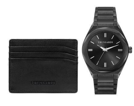 TRUSSARDI R2453156007 T-Big Black Stainless Steel Bracelet Gift Set - Κοσμηματοπωλείο Goldy