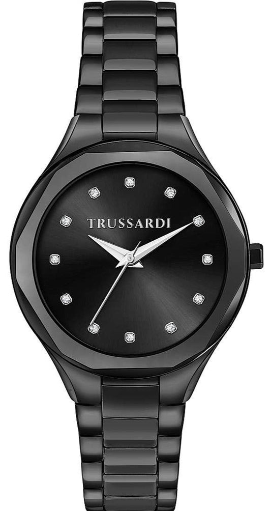 TRUSSARDI R2453157501 Small Wrist Black Stainless Steel Bracelet - Κοσμηματοπωλείο Goldy