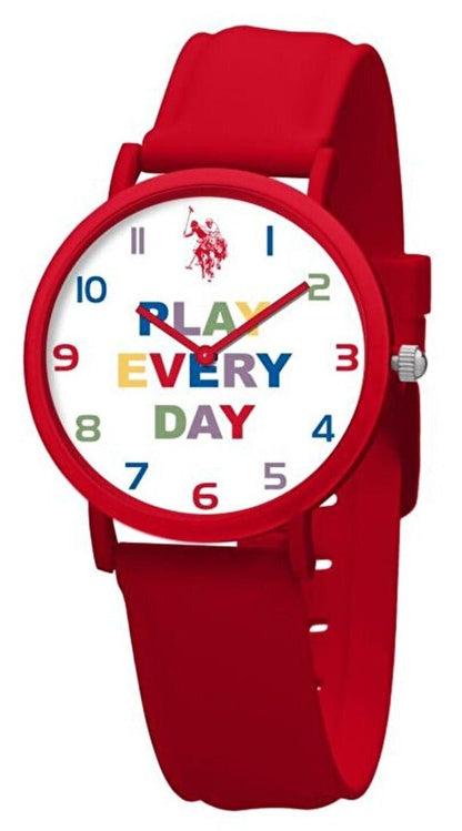 U.S. POLO USP3187RB Kids Red Silicon Strap - Κοσμηματοπωλείο Goldy