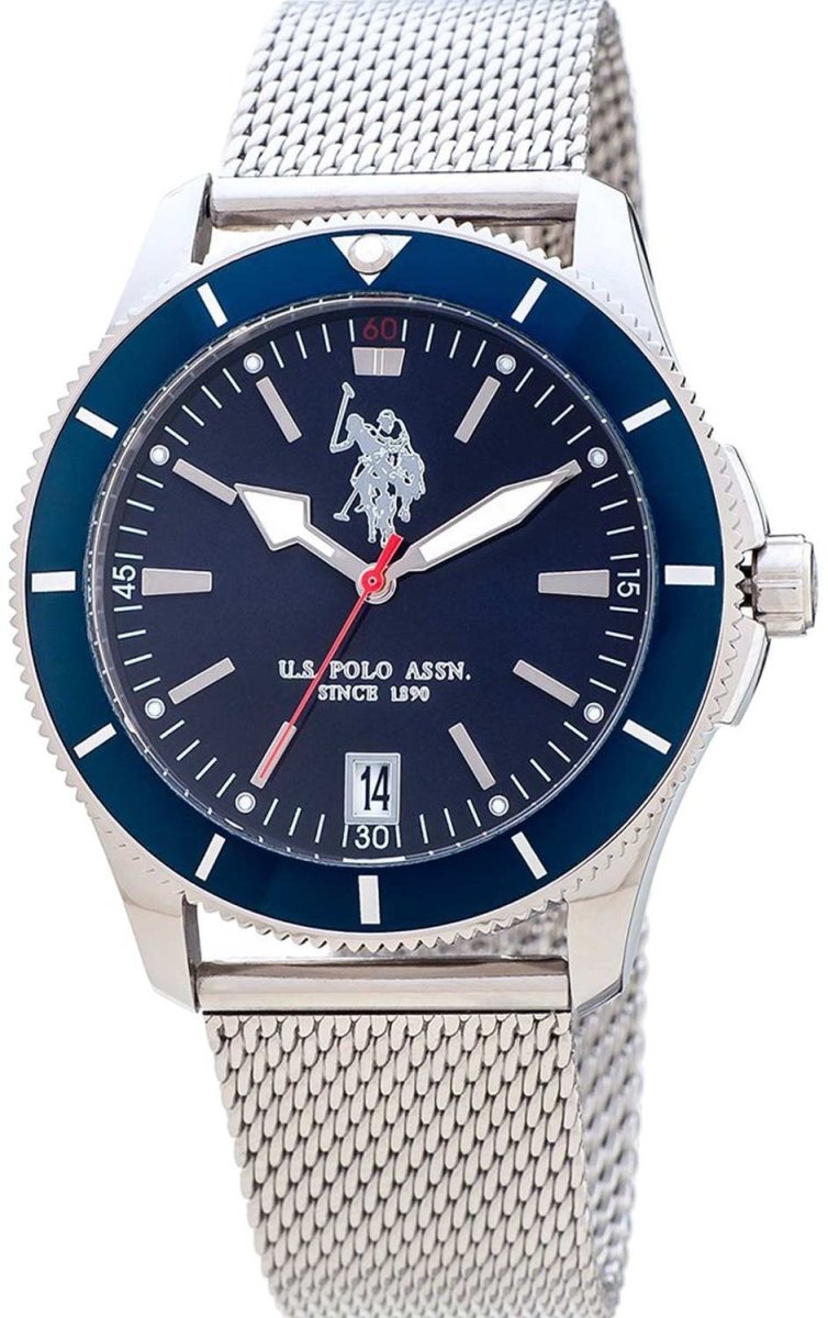 U.S POLO USP4723BL Argo Silver Stainless Steel Bracelet - Κοσμηματοπωλείο Goldy