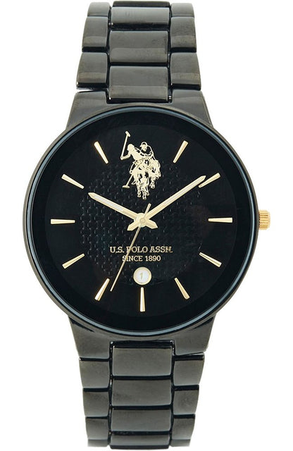 U.S POLO USP4891YG Logan Black Metallic Bracelet - Κοσμηματοπωλείο Goldy