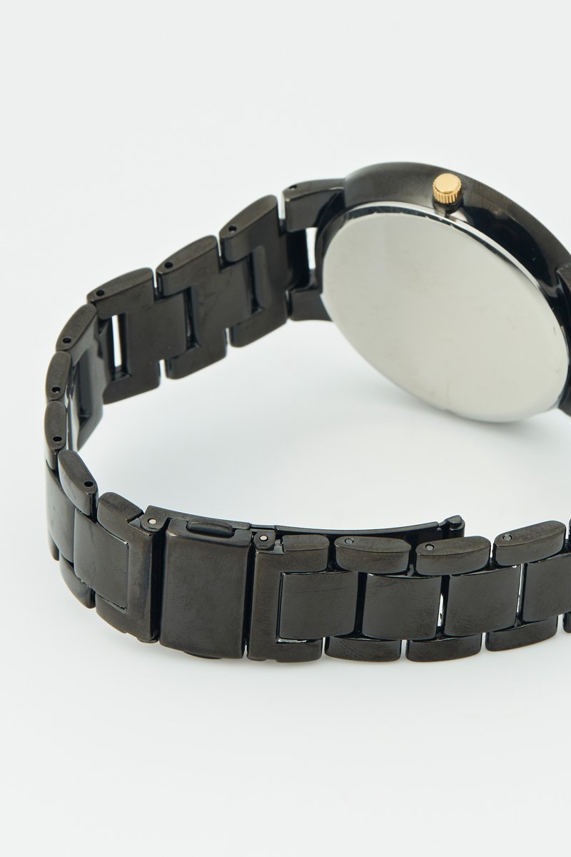 U.S POLO USP4891YG Logan Black Metallic Bracelet - Κοσμηματοπωλείο Goldy