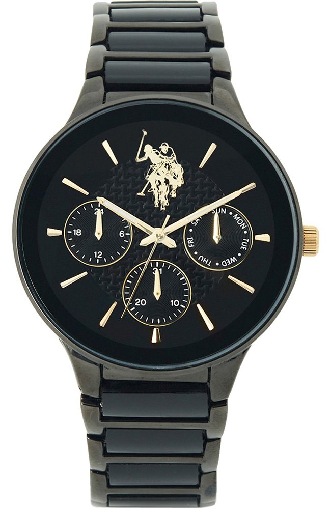 U.S POLO USP4894BK Alexandre Black Stainless Steel Bracelet - Κοσμηματοπωλείο Goldy