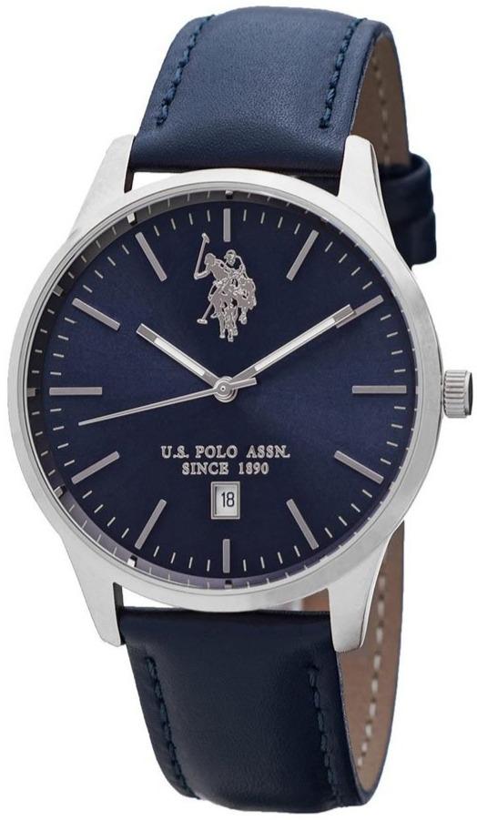 U.S POLO USP4941BL Blue Leather Strap - Κοσμηματοπωλείο Goldy