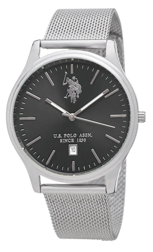 U.S POLO USP4944GY Owen Silver Metallic Bracelet - Κοσμηματοπωλείο Goldy