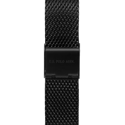 U.S. POLO USP4950RG Blake Black Stainless Steel Mesh Bracelet - Κοσμηματοπωλείο Goldy
