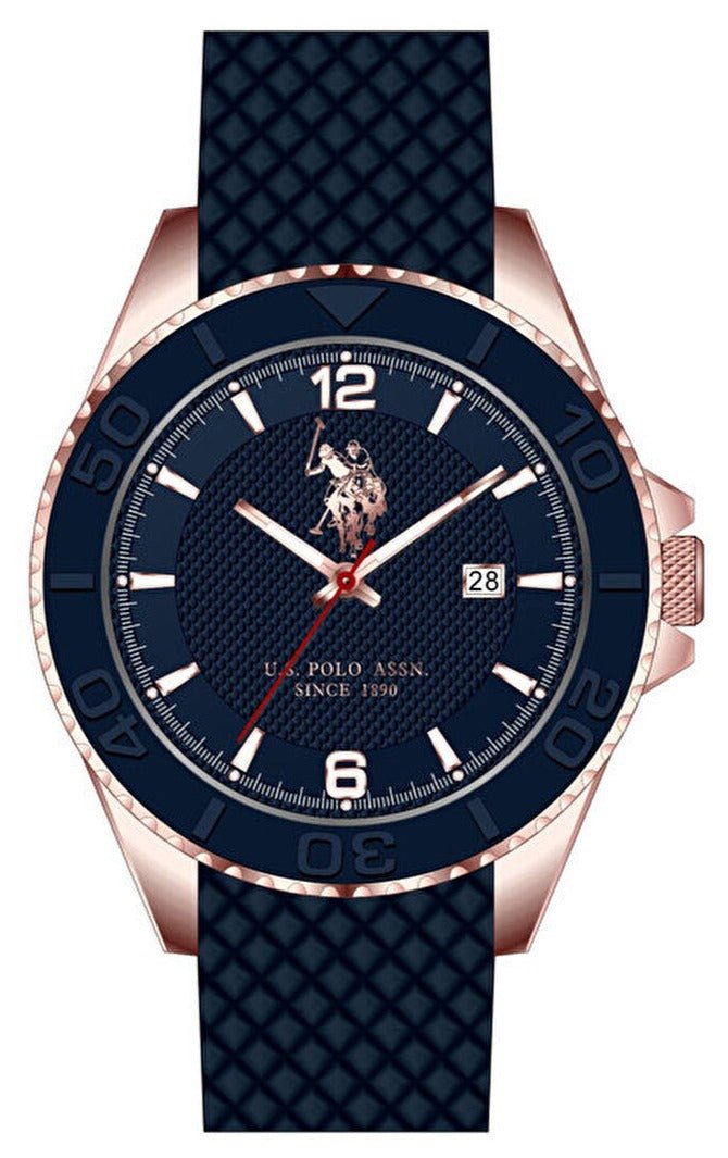 U.S. POLO USP4969RG Balthazar Blue Silicon Strap - Κοσμηματοπωλείο Goldy