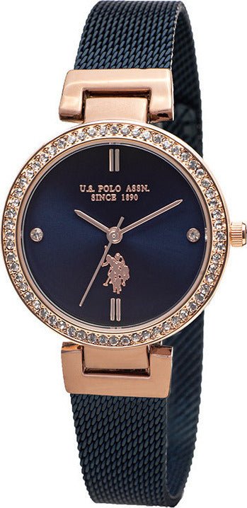 U.S. POLO USP5944BL Giselle Blue Stainless Steel Mesh Bracelet - Κοσμηματοπωλείο Goldy