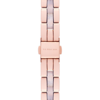 U.S. POLO USP5949RG Mila Rose Gold Metallic Bracelet - Κοσμηματοπωλείο Goldy