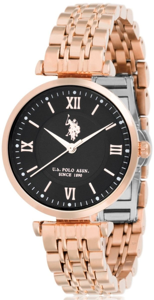 U.S POLO USP5959BK Harper Rose Gold Stainless Steel Bracelet - Κοσμηματοπωλείο Goldy