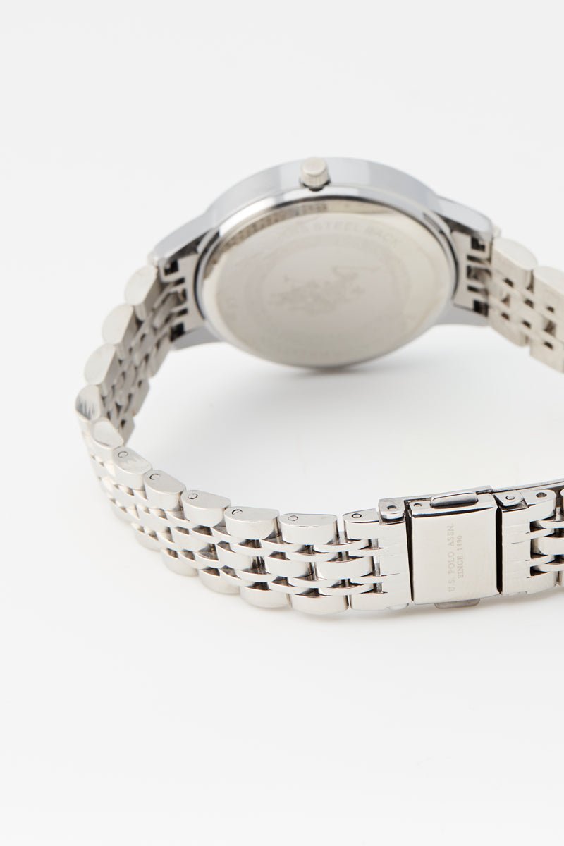 U.S. POLO USP5967WH Faith Silver Metallic Bracelet - Κοσμηματοπωλείο Goldy