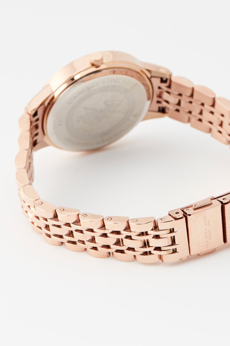 U.S. POLO USP5970RG Faith Rose Gold Metallic Bracelet - Κοσμηματοπωλείο Goldy