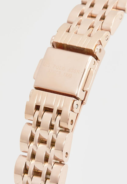 U.S. POLO USP5970RG Faith Rose Gold Metallic Bracelet - Κοσμηματοπωλείο Goldy