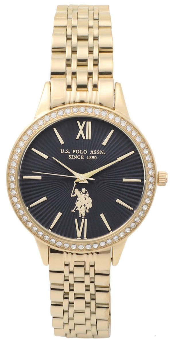 U.S. POLO USP5972BK Faith Gold Metallic Bracelet - Κοσμηματοπωλείο Goldy