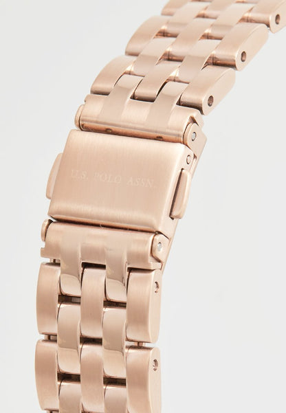 U.S. POLO USP5990RG Paxton Rose Gold Metallic Bracelet - Κοσμηματοπωλείο Goldy