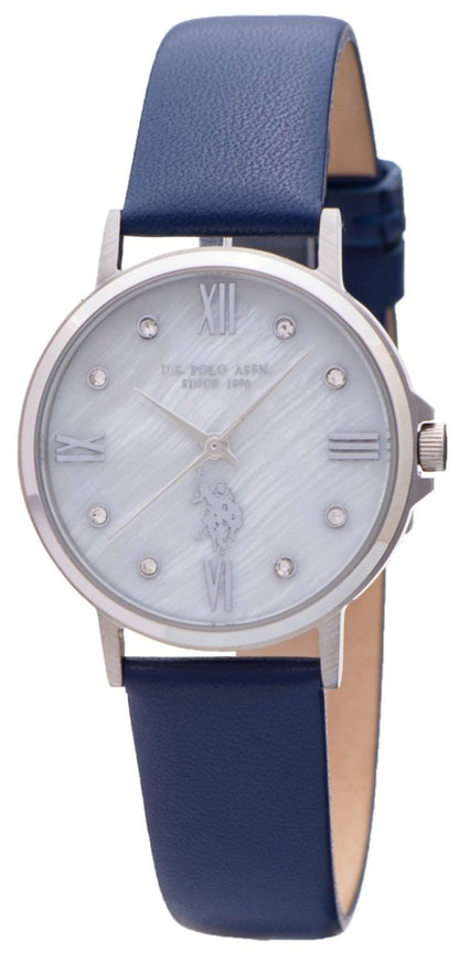 U.S. POLO USP5992BL Paxton Blue Leather Strap - Κοσμηματοπωλείο Goldy