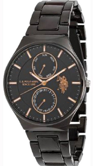 U.S. POLO USP7100RG George Black Stainless Steel Bracelet - Κοσμηματοπωλείο Goldy