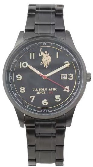 U.S. POLO USP7119GY Jacob Black Stainless Steel Bracelet - Κοσμηματοπωλείο Goldy