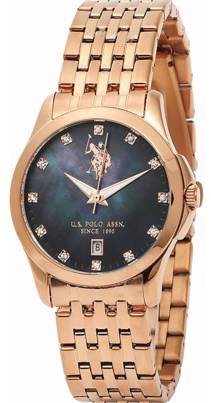 U.S. POLO USP8006RG Claire Rose Gold Stainless Steel Bracelet - Κοσμηματοπωλείο Goldy