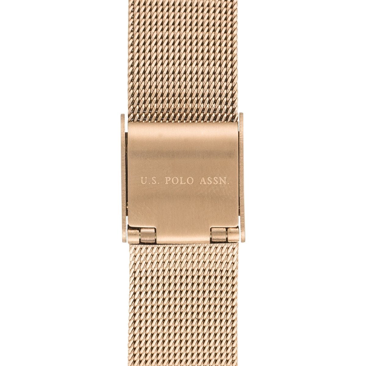 U.S. POLO USP8034RG Chloe Rose Gold Metallic Mesh Bracelet - Κοσμηματοπωλείο Goldy