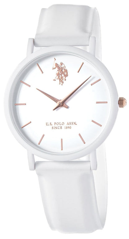 U.S. POLO USP8056WH Lucy White Silicon Strap - Κοσμηματοπωλείο Goldy