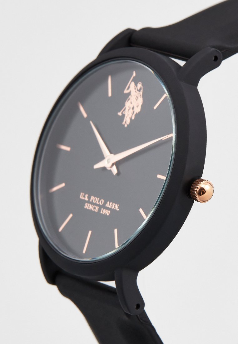 U.S. POLO USP8061BK Lucy Black Silicon Strap - Κοσμηματοπωλείο Goldy