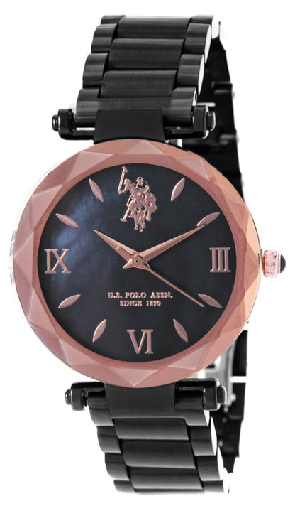 U.S. POLO USP8093BK Olympia Black Stainless Steel Bracelet - Κοσμηματοπωλείο Goldy